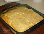 Pastel de pan relleno de jam�n y queso