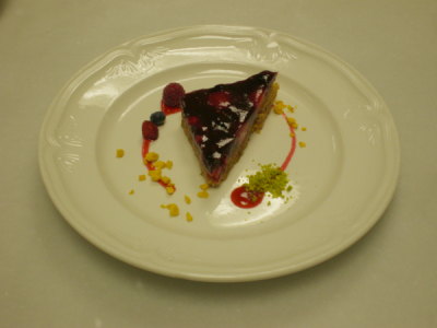 Tarta crocant de frutos rojos