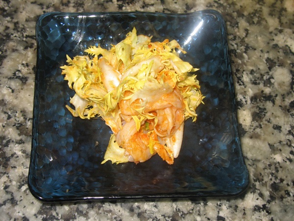 Ensalada de Bacalao, Escarola y Romesco