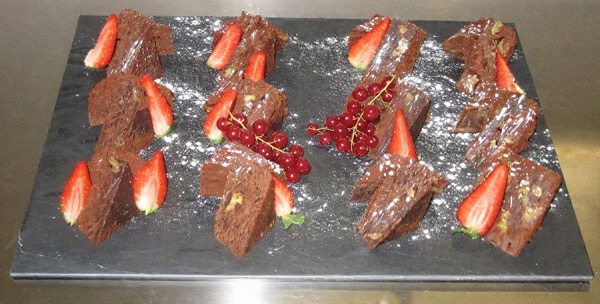 Brownie con nueces de macadamia