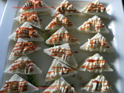 Canapes ensalada mediterranea de frutos secos