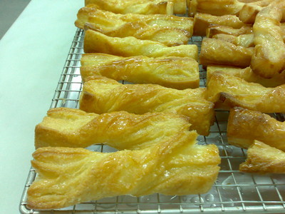 Lazos de hojaldre